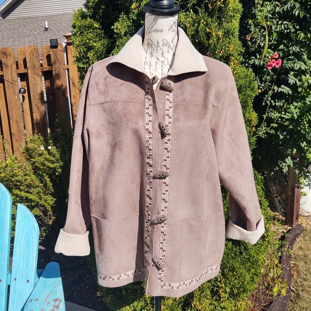 Alfred Dunner 12 Nordic Faux Suede Jacket! - Picture 6 of 12